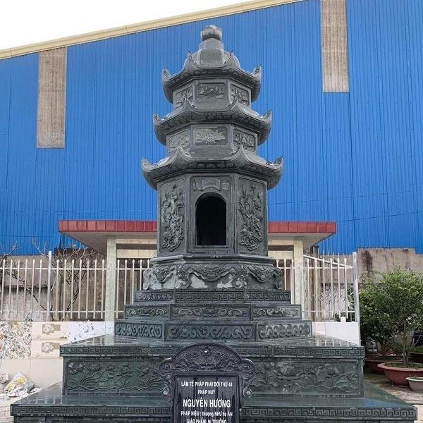Mộ Tháp Đá Xanh Rêu Mẫu tháp đá đẹp