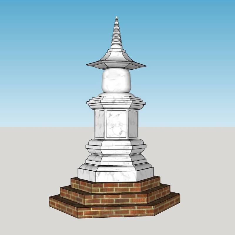 Tháp Thờ Tro Cốt tháp đá trắng