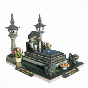Mẫu Mộ Đá Đẹp Mẫu Mộ Đá Đẹp xanh rêu, chất liệu đá tự nhiên
