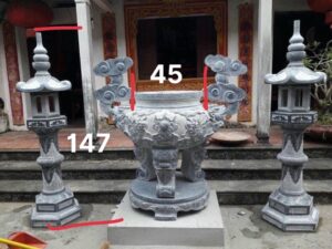 Lư Hương Đá Nguyên Khối Lư hương đá nguyên khối thiên nhiên, sản phẩm tâm linh chất lượng cao