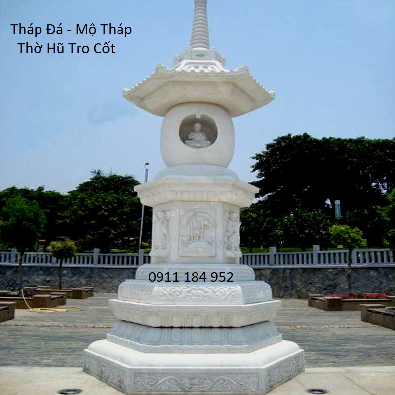 Mộ Tháp Đá - Phù Hợp Với Phong Thủy Cho Mộ Thờ Tro Cốt Mộ Tháp Đá tự nhiên, bền đẹp cho thờ cúng - mẫu 4