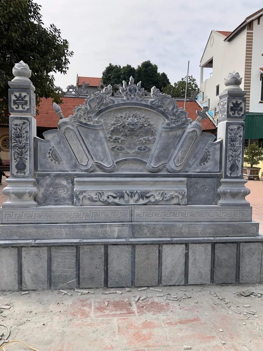 Cuốn Thư Đá (Bình Phong - Trấn Trạch) Cuốn Thư Đá (Bình Phong - Trấn Trạch) chất lượng cao, tinh xảo - mẫu 1