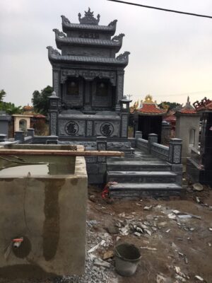 Mộ Đôi 3 Mái, thiết kế tinh xảo từ đá tự nhiên