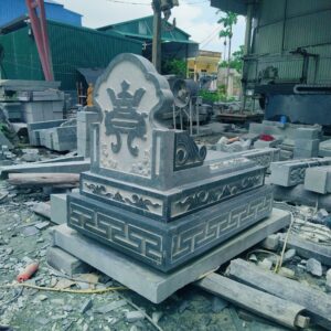 Mộ Tam Cấp Đá Xanh Rêu - Mộ Đá phong thủy đẹp tại Ninh Bình