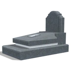 Mộ đá hoa cương nguyên khối 3 khối, đá granite Campuchia, mài bóng, kích thước 127x81x97cm