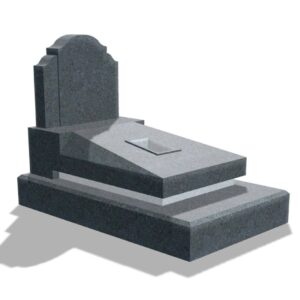 Mộ đá hoa cương nguyên khối 3 khối, đá granite Campuchia, mài bóng, kích thước 127x81x97cm